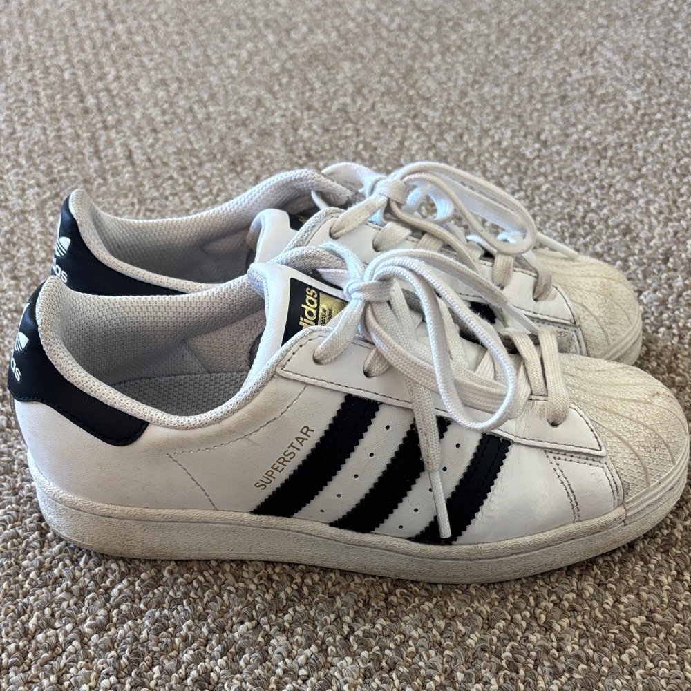 Adidas Unisex Superstar Sneakers - White and Black
